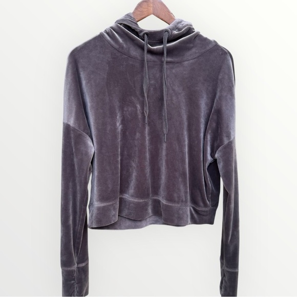 Offline Tops - Offline By Aerie After Party Velour Brown Cropped Hoodie Lounge Wear Size Small